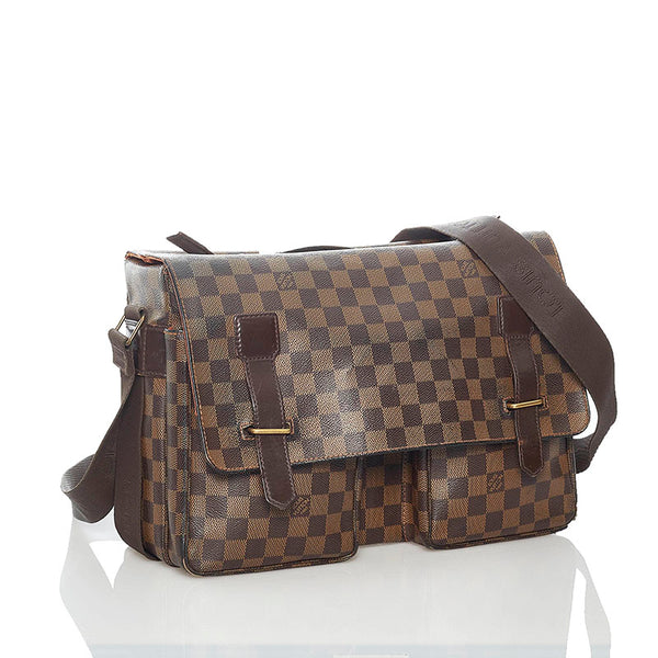 ルイ ヴィトン ダミエ ブロードウェイ ショルダーバッグ N42270 ブラウン PVC レザー メンズ LOUIS VUITTON 【中古】