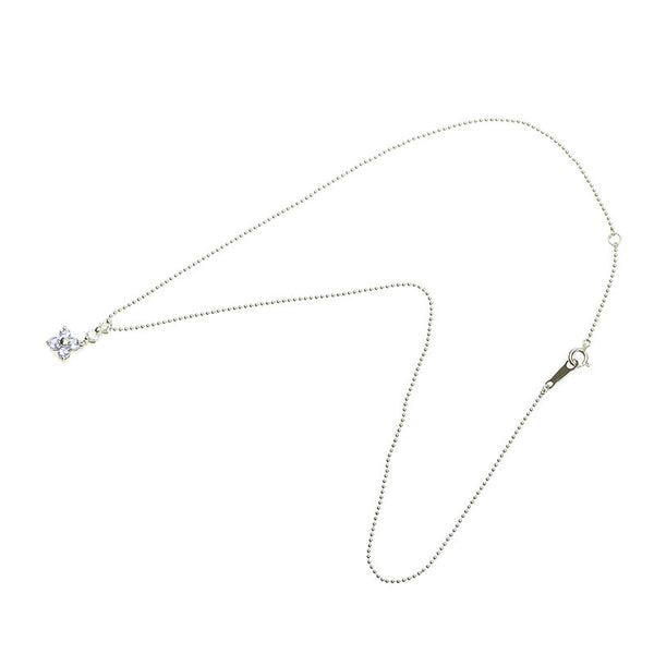 Pt900 プラチナ Pt850 プラチナ タンザナイト ダイヤ0.12ct ネックレス レディース 【中古】