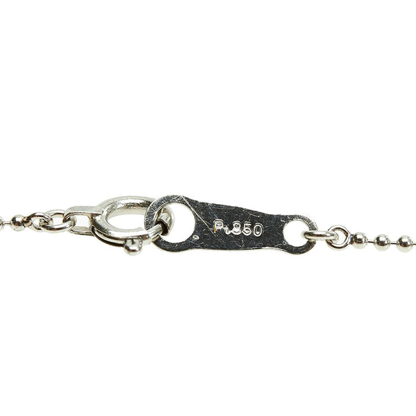 Pt900 プラチナ Pt850 プラチナ タンザナイト ダイヤ0.12ct ネックレス レディース 【中古】