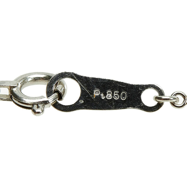 Pt900 プラチナ Pt850 プラチナ タンザナイト ダイヤ0.12ct ネックレス レディース 【中古】