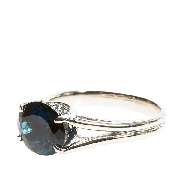 Pt900 プラチナ ブルートルマリン3.24ct ダイヤ0.04ct リング 指輪 レディース 13.5号 【中古】