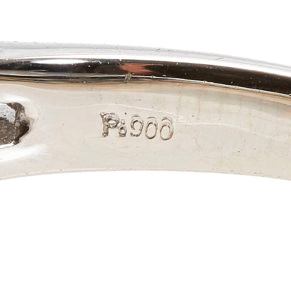 Pt900 プラチナ ブルートルマリン3.24ct ダイヤ0.04ct リング 指輪 レディース 13.5号 【中古】