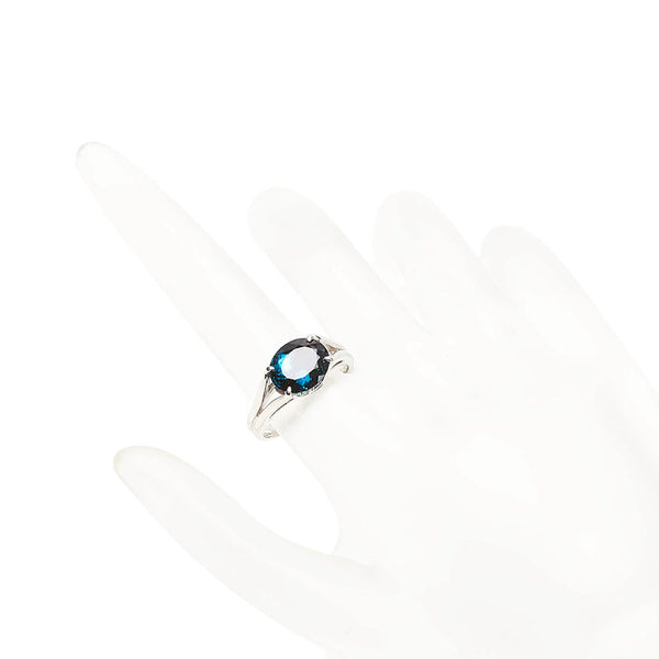 Pt900 プラチナ ブルートルマリン3.24ct ダイヤ0.04ct リング 指輪 レディース 13.5号 【中古】
