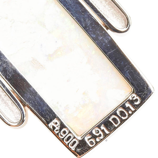 Pt900 プラチナ オパール6.91ct ダイヤ0.13ct ペンダントトップ レディース 【中古】