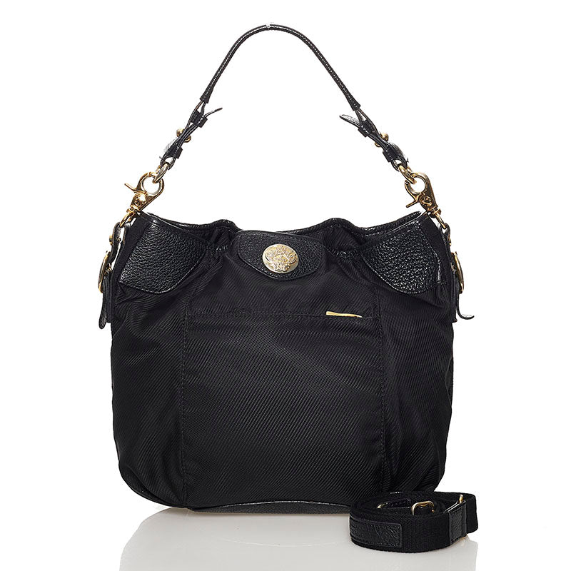 オロビアンコ ハンドバッグ ショルダーバッグ２WAY ブラック ナイロン レザー レディース Orobianco 【中古】