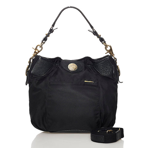 オロビアンコ ハンドバッグ ショルダーバッグ２WAY ブラック ナイロン レザー レディース Orobianco 【中古】