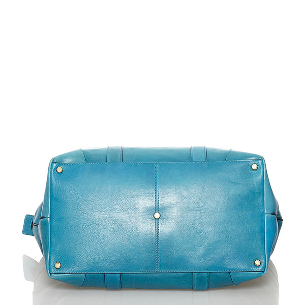 コーチ トートバッグ 70487 ブルー 水色 レザー レディース COACH 【中古】