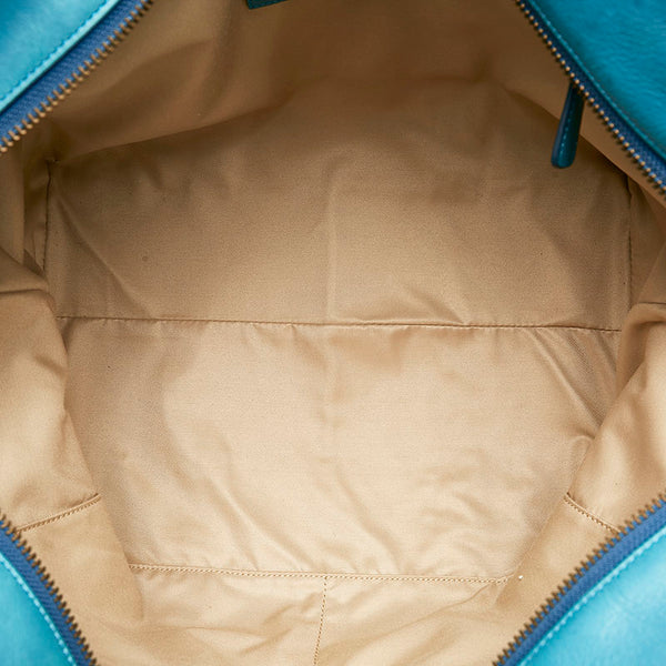 コーチ トートバッグ 70487 ブルー 水色 レザー レディース COACH 【中古】