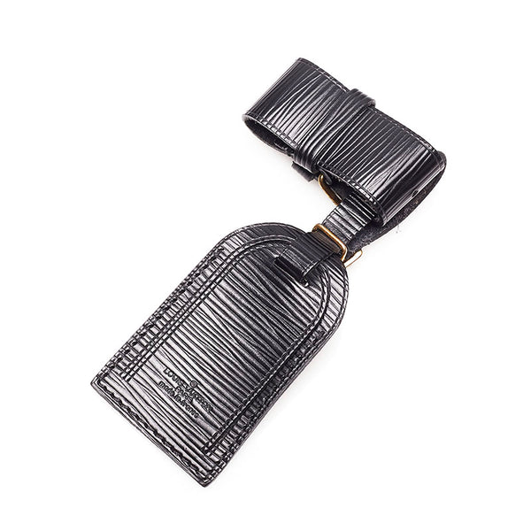 ルイ ヴィトン ブラック レザー エピ ポワニエ ネームタグ レディース LOUIS VUITTON 【中古】