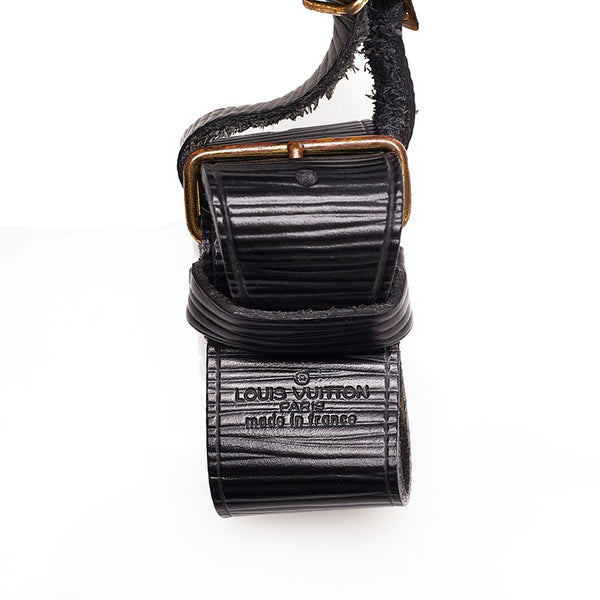 ルイ ヴィトン ブラック レザー エピ ポワニエ ネームタグ レディース LOUIS VUITTON 【中古】
