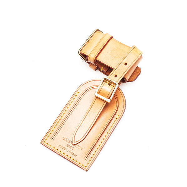 ルイ ヴィトン ベージュ ヌメ革 ポワニエ ネームタグ レディース LOUIS VUITTON 【中古】