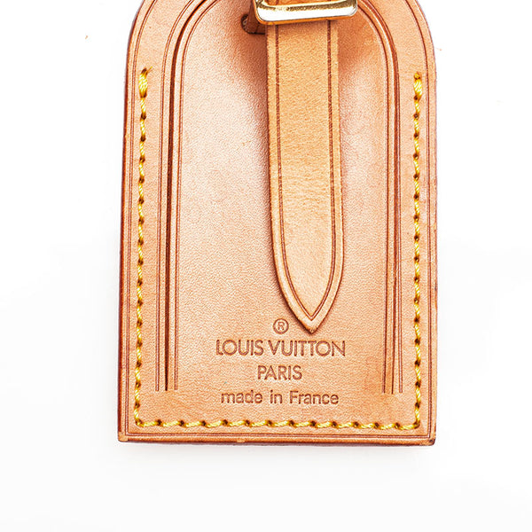 ルイ ヴィトン ベージュ ヌメ革 ポワニエ ネームタグ レディース LOUIS VUITTON 【中古】