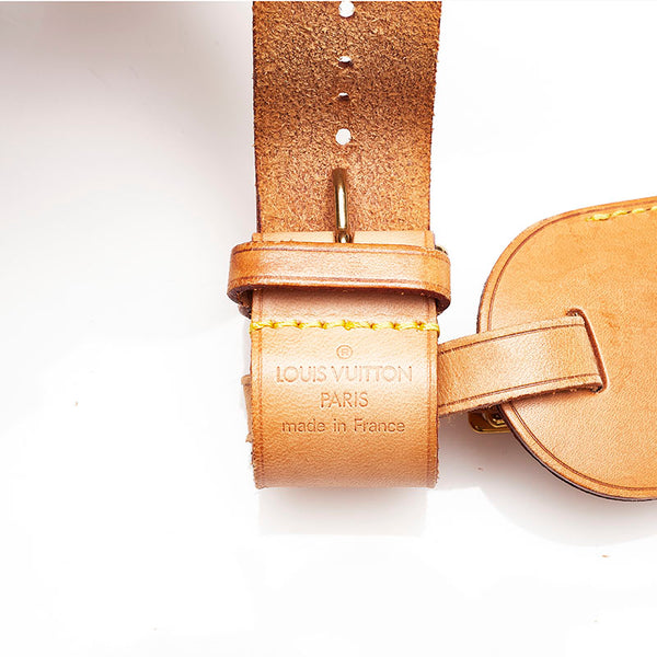 ルイ ヴィトン ベージュ ヌメ革 ポワニエ ネームタグ レディース LOUIS VUITTON 【中古】