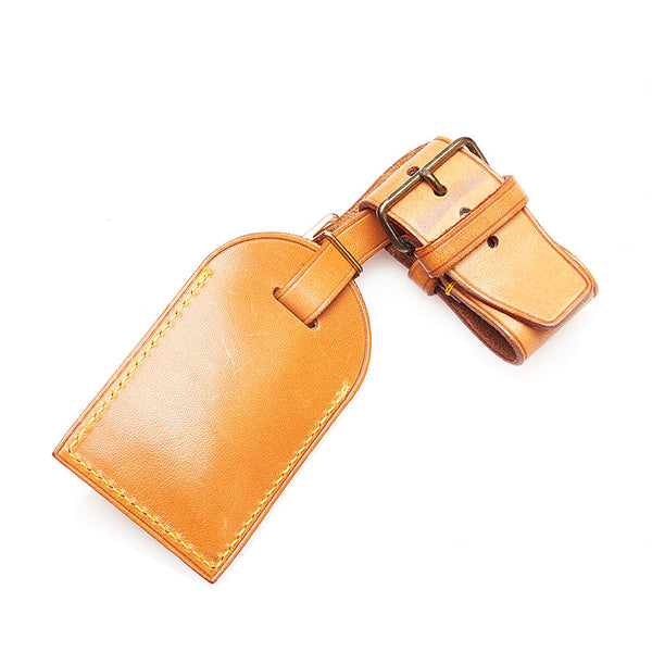 ルイ ヴィトン ベージュ ヌメ革 ポワニエ ネームタグ レディース LOUIS VUITTON 【中古】