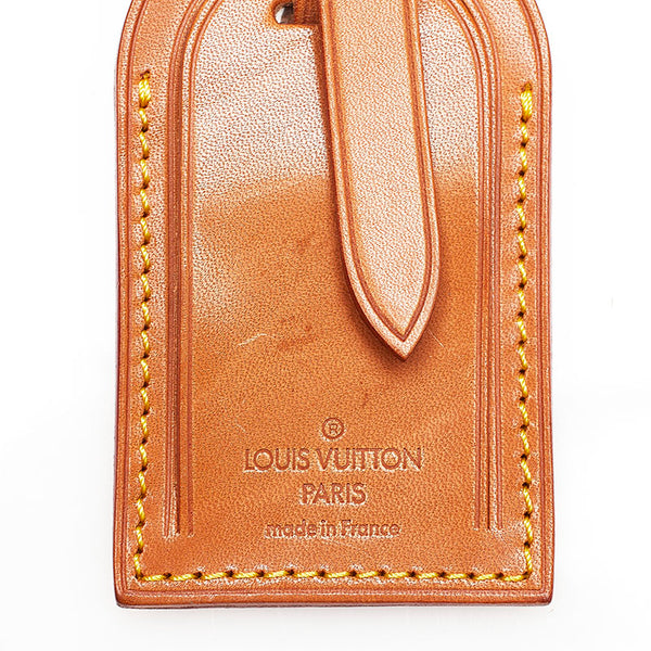 ルイ ヴィトン ベージュ ヌメ革 ポワニエ ネームタグ レディース LOUIS VUITTON 【中古】