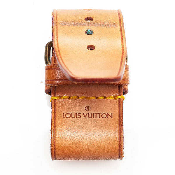 ルイ ヴィトン ベージュ ヌメ革 ポワニエ ネームタグ レディース LOUIS VUITTON 【中古】