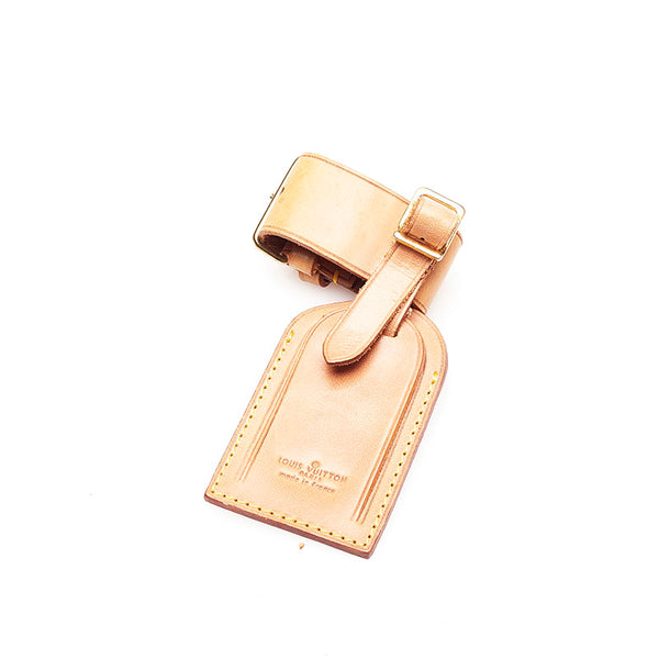 ルイ ヴィトン ベージュ ヌメ革 ポワニエ ネームタグ レディース LOUIS VUITTON 【中古】