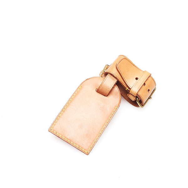 ルイ ヴィトン ベージュ ヌメ革 ポワニエ ネームタグ レディース LOUIS VUITTON 【中古】