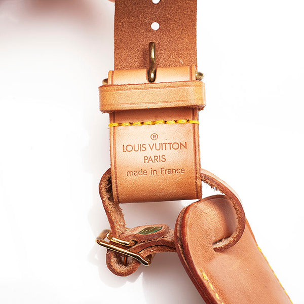 ルイ ヴィトン ベージュ ヌメ革 ポワニエ ネームタグ レディース LOUIS VUITTON 【中古】