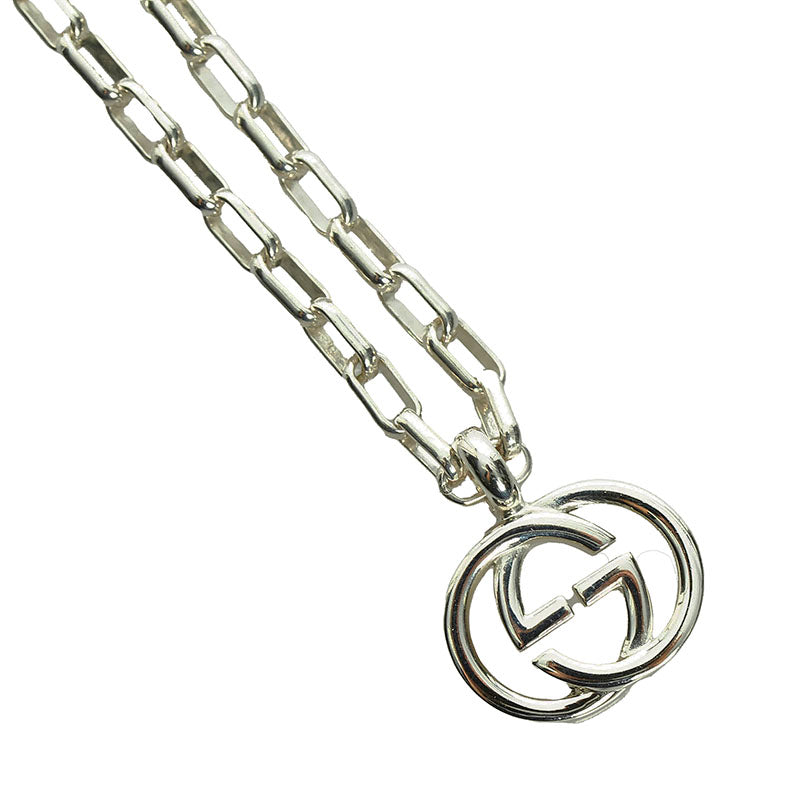 グッチ GGロゴ インターロッキングG ネックレス 295710 J8400 8106 シルバー SV925 シルバー レディース GUCCI 【中古】