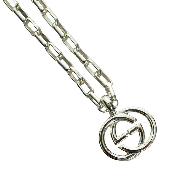 グッチ GGロゴ インターロッキングG ネックレス 295710 J8400 8106 シルバー SV925 シルバー レディース GUCCI 【中古】