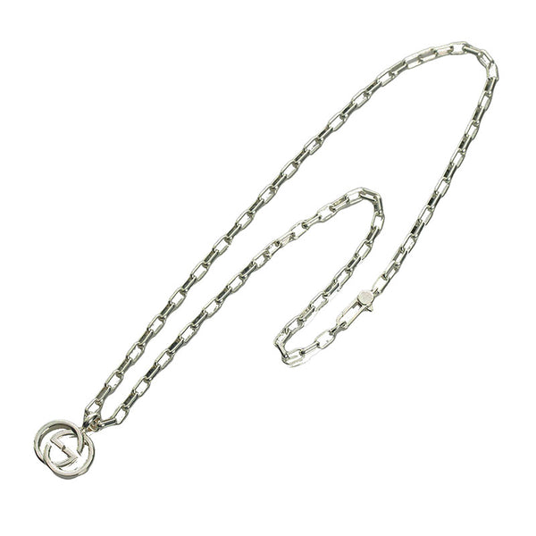 グッチ GGロゴ インターロッキングG ネックレス 295710 J8400 8106 シルバー SV925 シルバー レディース GUCCI 【中古】