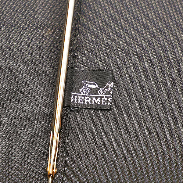 エルメス 折りたたみ傘 グレー ナイロン レディース HERMES 【中古】