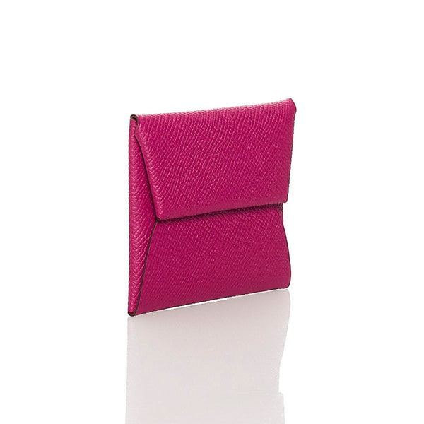 エルメス バスティア バイカラー コインケース ピンク レッド ヴォーエプソン レディース HERMES 【中古】