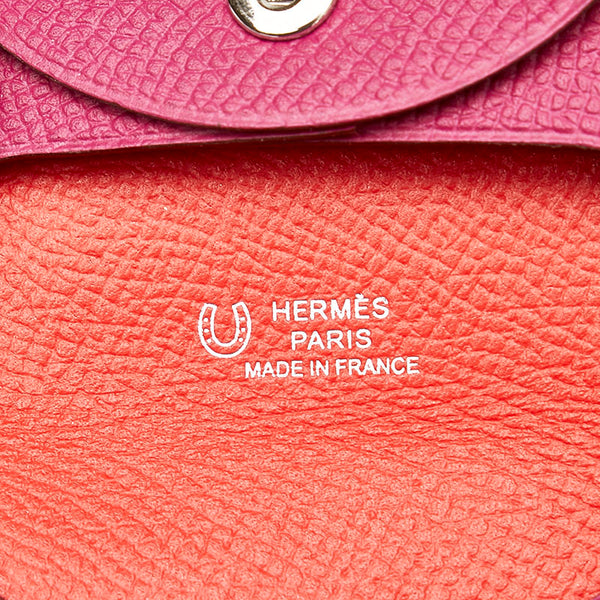 エルメス バスティア バイカラー コインケース ピンク レッド ヴォーエプソン レディース HERMES 【中古】