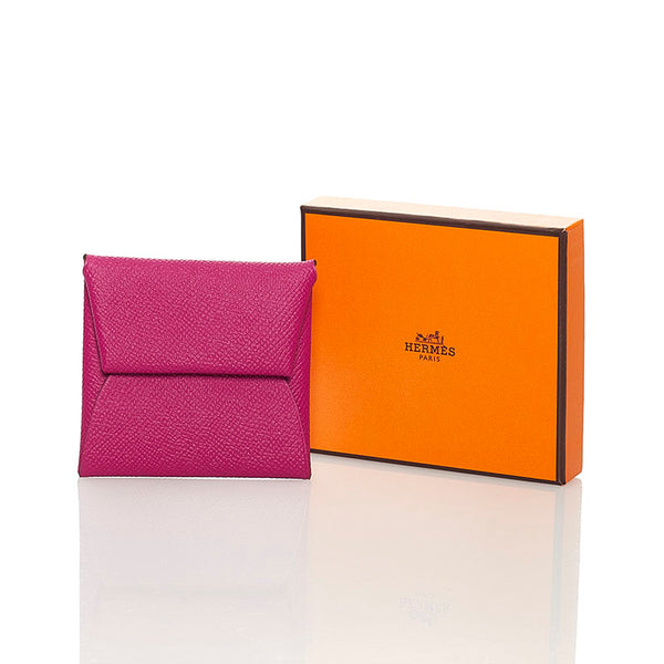 エルメス バスティア バイカラー コインケース ピンク レッド ヴォーエプソン レディース HERMES 【中古】