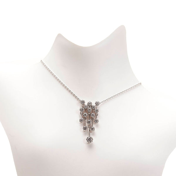 スタージュエリー K18WG ホワイトゴールド ダイヤ0.54ct ネックレス レディース STAR JEWELRY 【中古】