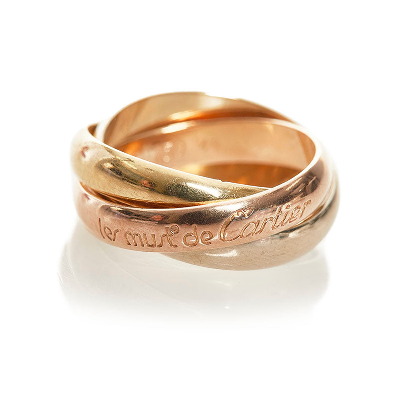 カルティエ トリニティ リング 指輪 K18YG イエローゴールド K18PG ピンクゴールド K18PG ホワイトゴールド レディース CARTIER 【中古】