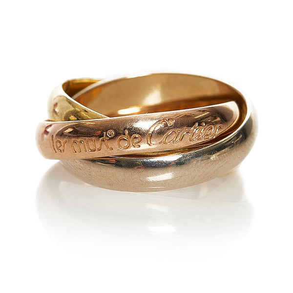 カルティエ トリニティ リング 指輪 K18YG イエローゴールド K18PG ピンクゴールド K18PG ホワイトゴールド レディース CARTIER 【中古】