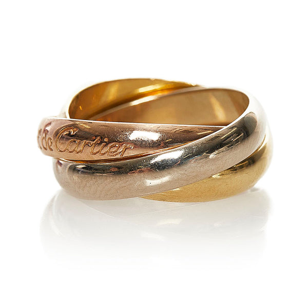 カルティエ トリニティ リング 指輪 K18YG イエローゴールド K18PG ピンクゴールド K18PG ホワイトゴールド レディース CARTIER 【中古】