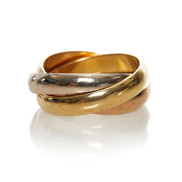 カルティエ トリニティ リング 指輪 K18YG イエローゴールド K18PG ピンクゴールド K18PG ホワイトゴールド レディース CARTIER 【中古】