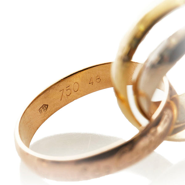 カルティエ トリニティ リング 指輪 K18YG イエローゴールド K18PG ピンクゴールド K18PG ホワイトゴールド レディース CARTIER 【中古】