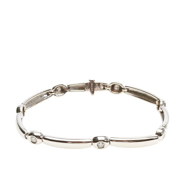 Pt850 プラチナ ダイヤ0.50ct ブレスレット レディース 【中古】