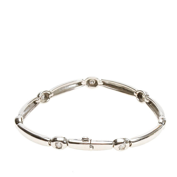 Pt850 プラチナ ダイヤ0.50ct ブレスレット レディース 【中古】