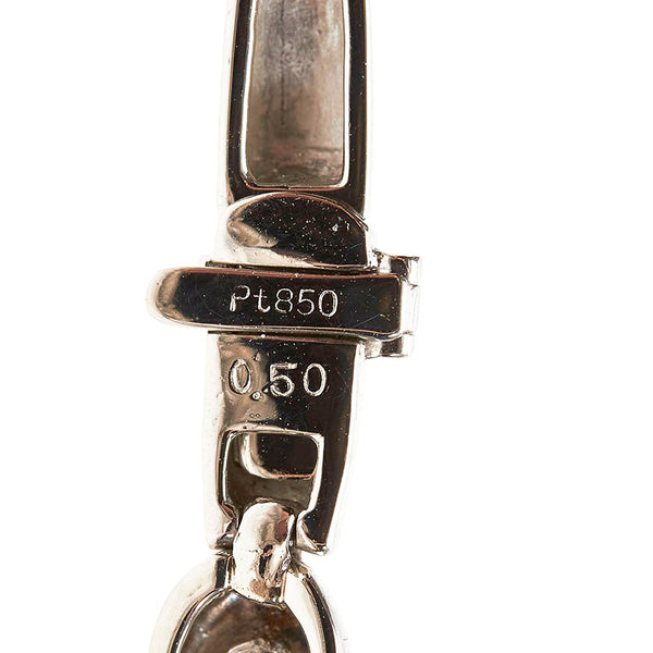 Pt850 プラチナ ダイヤ0.50ct ブレスレット レディース 【中古】