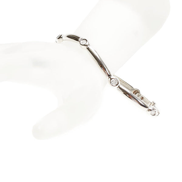 Pt850 プラチナ ダイヤ0.50ct ブレスレット レディース 【中古】