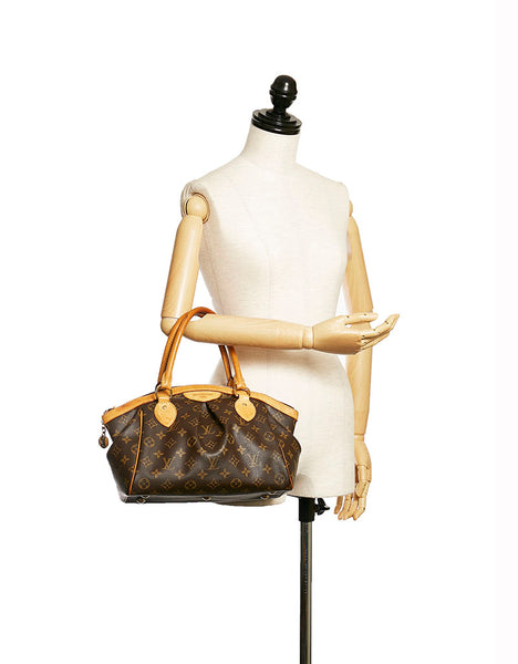 ルイ ヴィトン モノグラム ティボリPM ハンドバッグ M40143 ブラウン PVC レザー レディース LOUIS VUITTON 【中古】