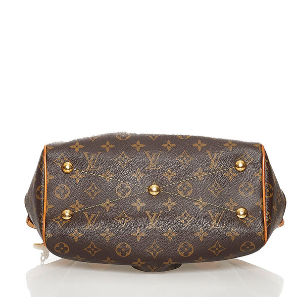 ルイ ヴィトン モノグラム ティボリPM ハンドバッグ M40143 ブラウン PVC レザー レディース LOUIS VUITTON 【中古】