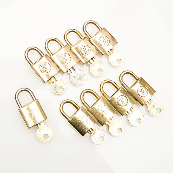 ルイ ヴィトン パドロック 旧型 9個セット カデナ ゴールド メッキ レディース LOUIS VUITTON 【中古】