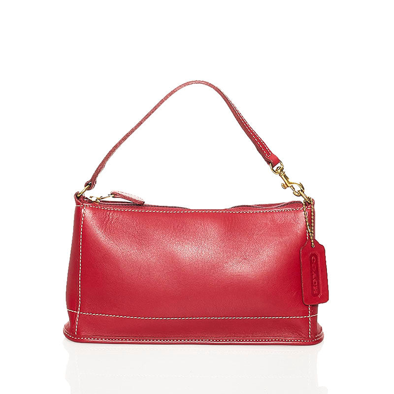 コーチ オールドコーチ ポーチ 9311 レッド レザー レディース COACH 【中古】