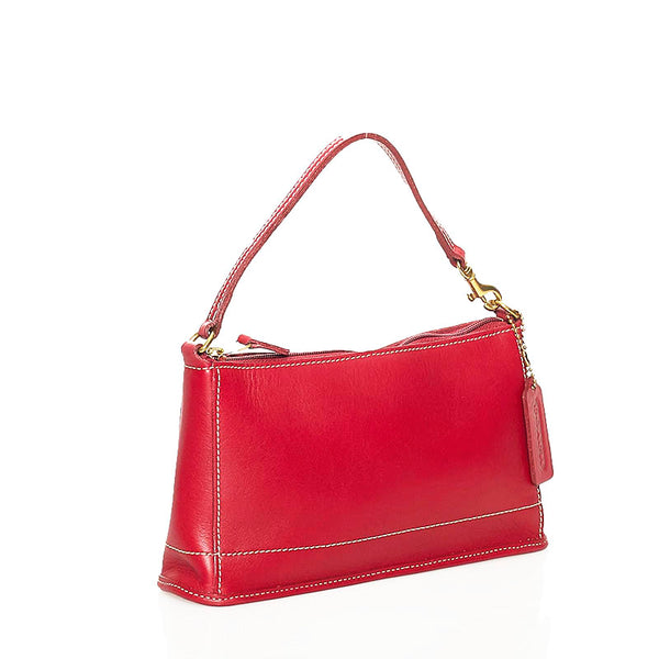 コーチ オールドコーチ ポーチ 9311 レッド レザー レディース COACH 【中古】