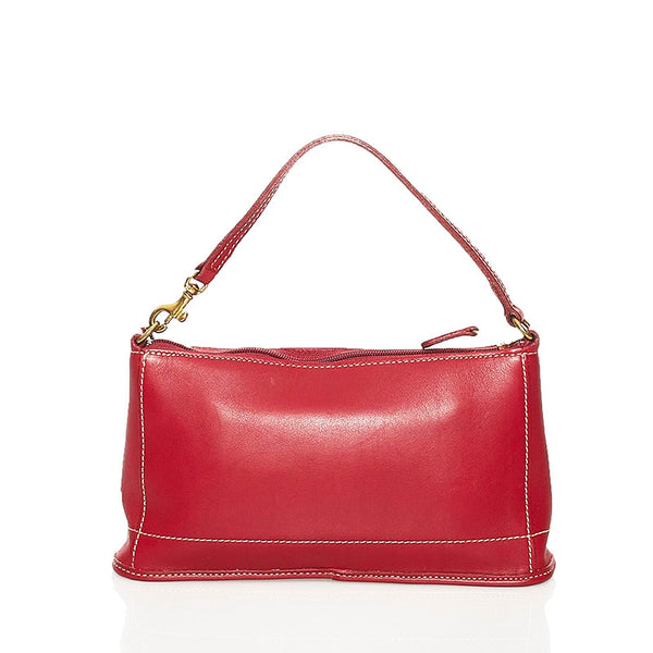 コーチ オールドコーチ ポーチ 9311 レッド レザー レディース COACH 【中古】