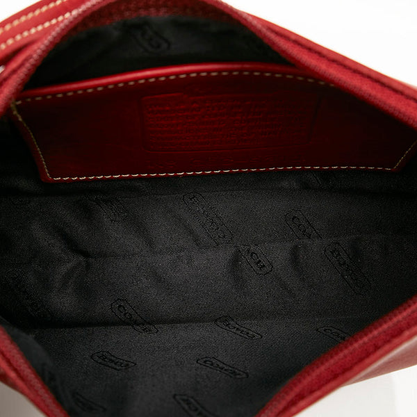 コーチ オールドコーチ ポーチ 9311 レッド レザー レディース COACH 【中古】