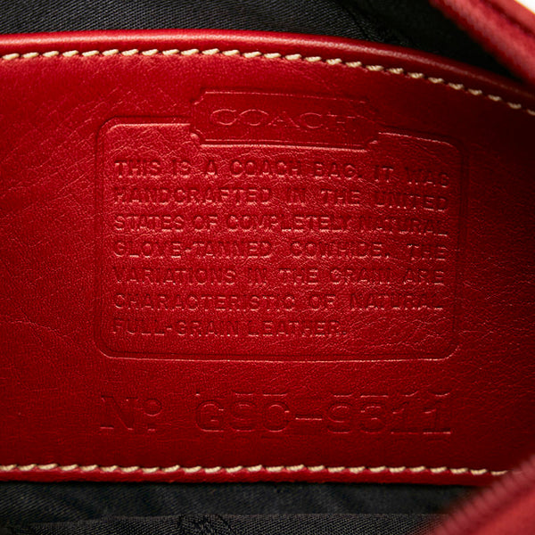 コーチ オールドコーチ ポーチ 9311 レッド レザー レディース COACH 【中古】