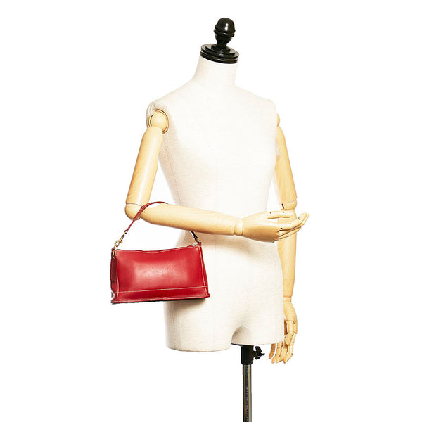 コーチ オールドコーチ ポーチ 9311 レッド レザー レディース COACH 【中古】