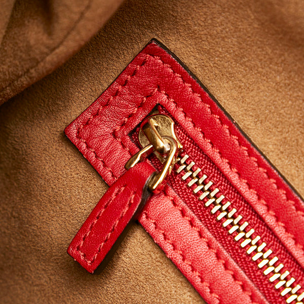 グッチ GGスプリーム ホーボー ショルダーバッグ 414930 ピンク レッド PVC レザー レディース GUCCI 【中古】